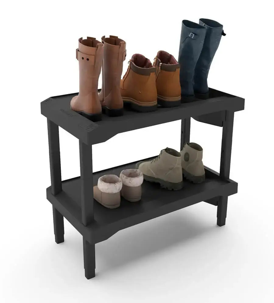 Best Winter Boot Rack Channeling Water Into Containers - Practical & Stackable - Rakabot Plastico