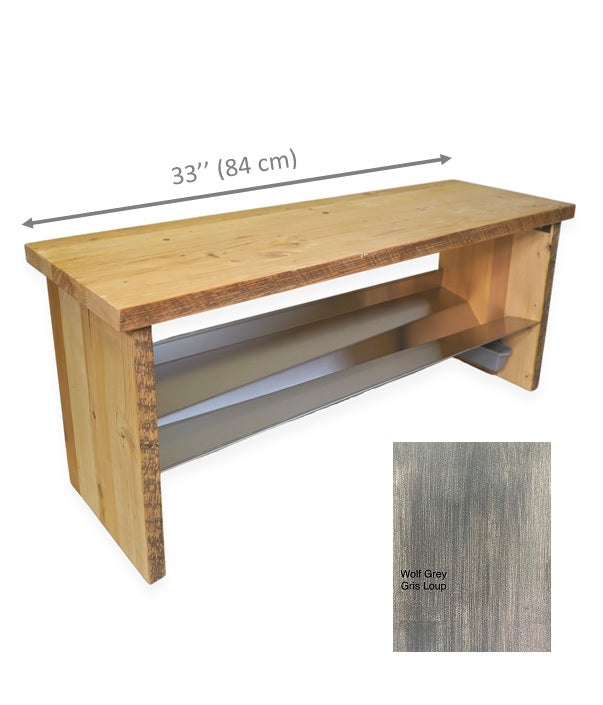 Sturdy and Strong Entrance Bench With Channeling Water Shelf Into Container - supports 400+ pounds Rakabot Noble