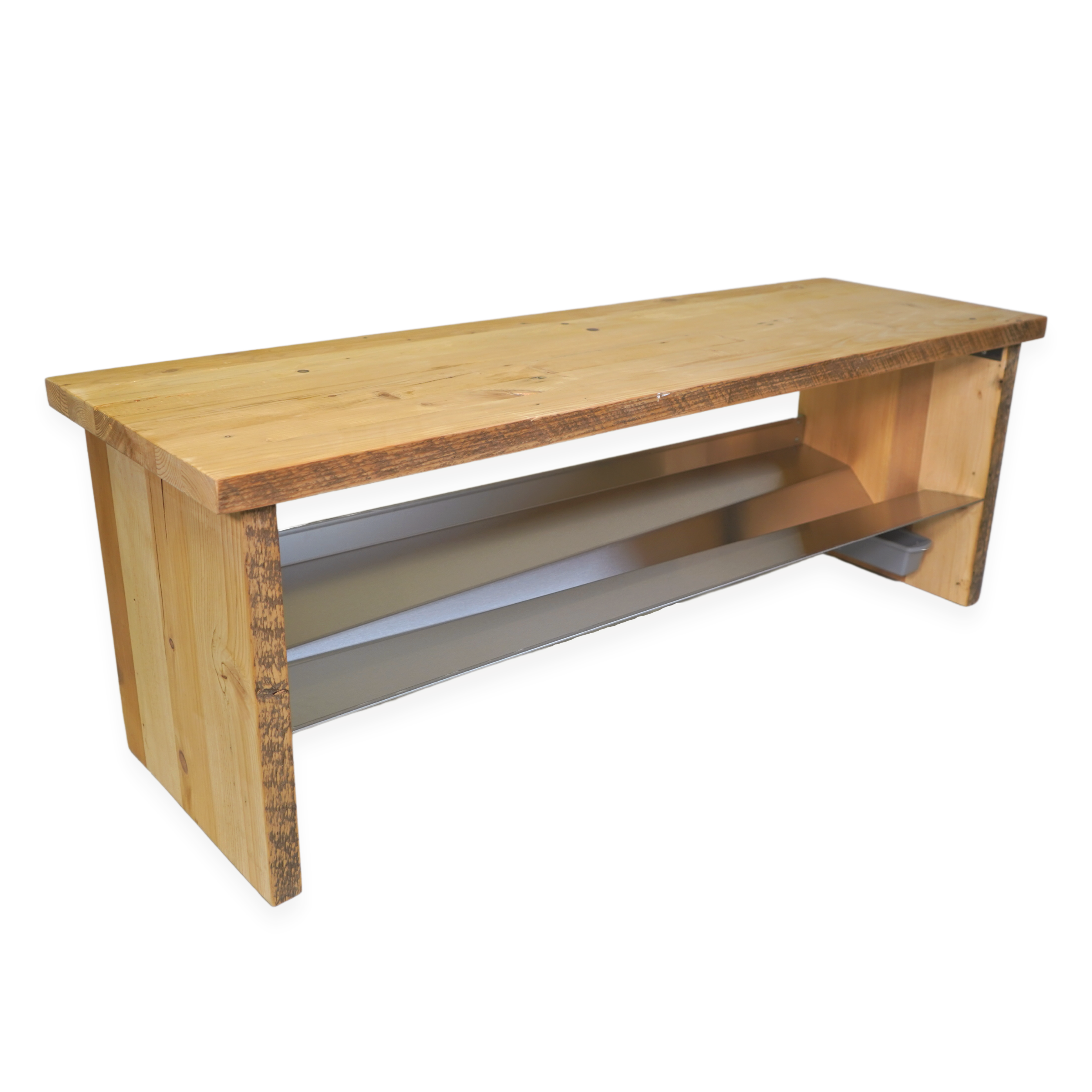 Banc d'entrée avec étagère canalisant l'eau dans le récipient - Rakabot Noble