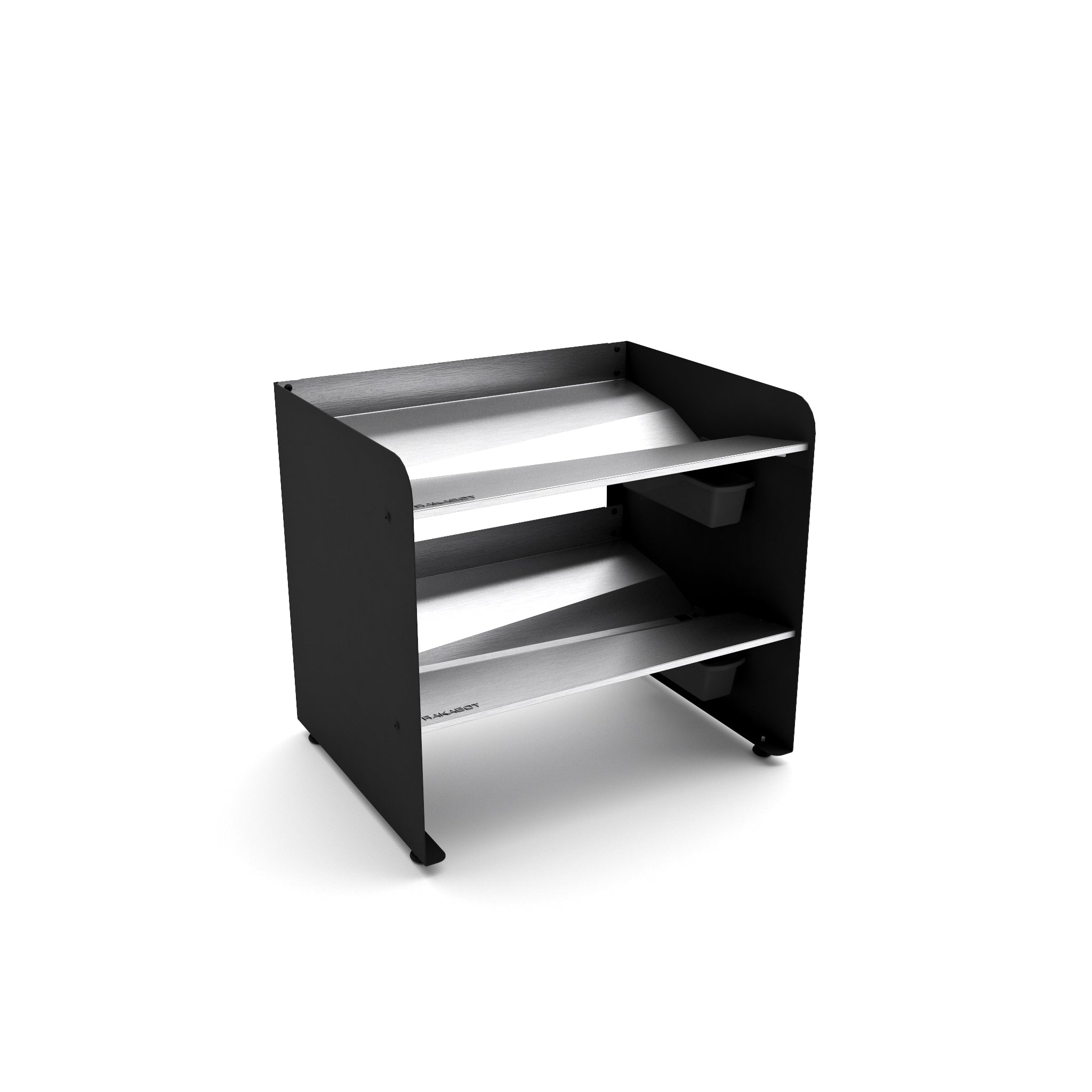 Commercial Boot Rack 19" wide - Rustproof Channeling Water Into Containers 2 to 8 Shelves Rakabot Titan