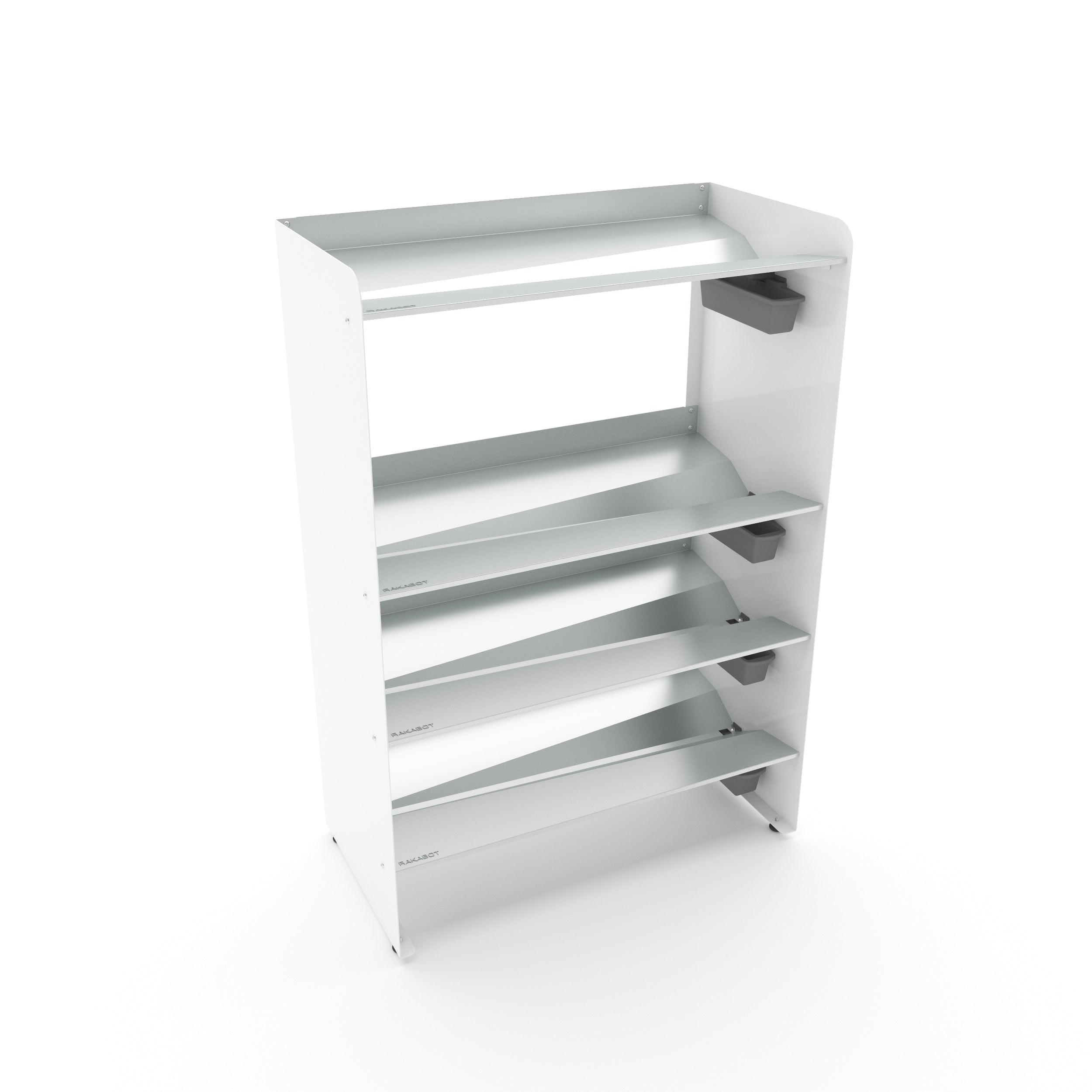 Boot Rack 19" wide - Rustproof Channeling Water Into Containers 2 to 8 Shelves Rakabot Titan