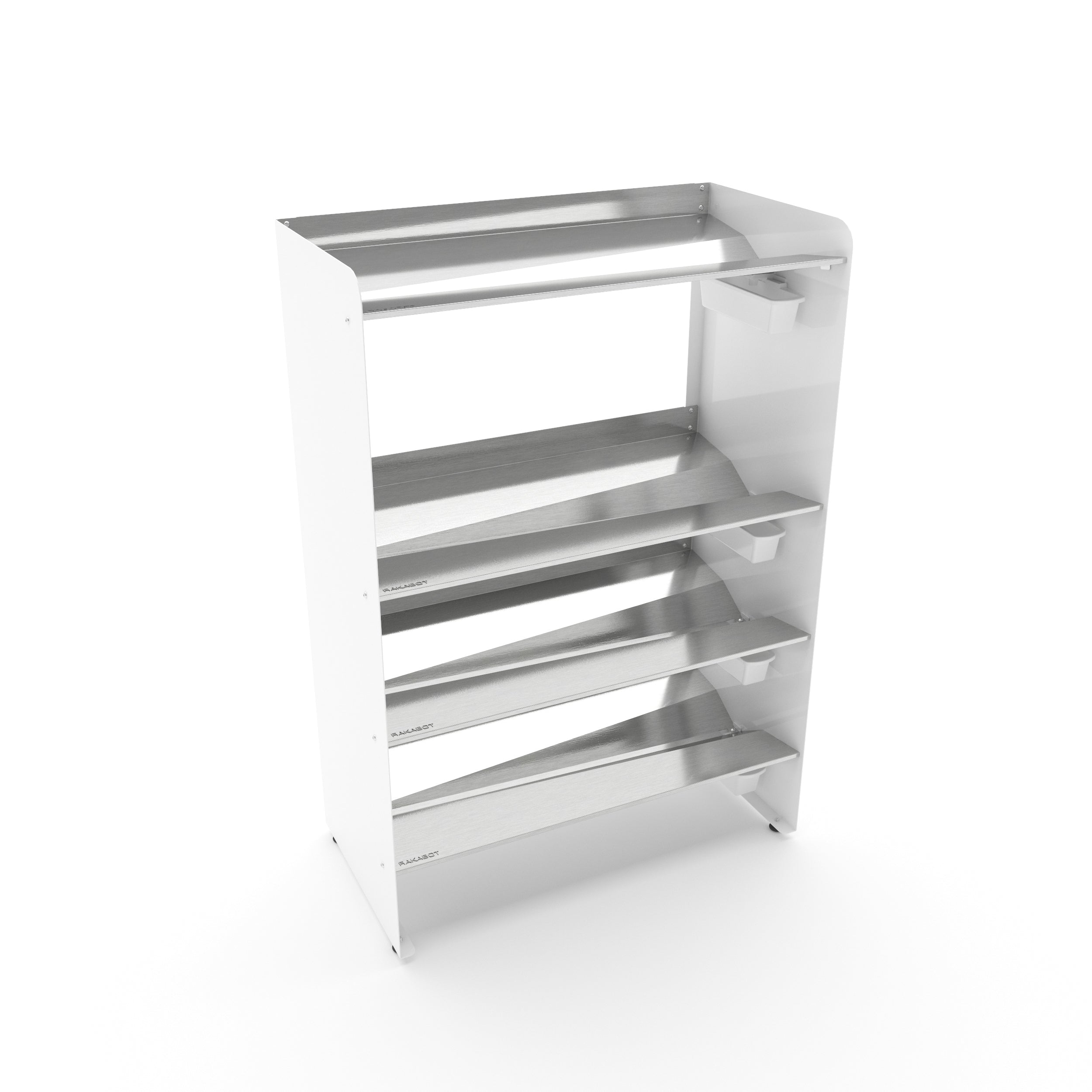 Boot Rack 19" wide - Rustproof Channeling Water Into Containers 2 to 8 Shelves Rakabot Titan