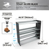 Étagère à bottes de 47 pouces de large - antirouille canalisant l'eau dans des récipients de 2 à 8 tablettes Rakabot Titan