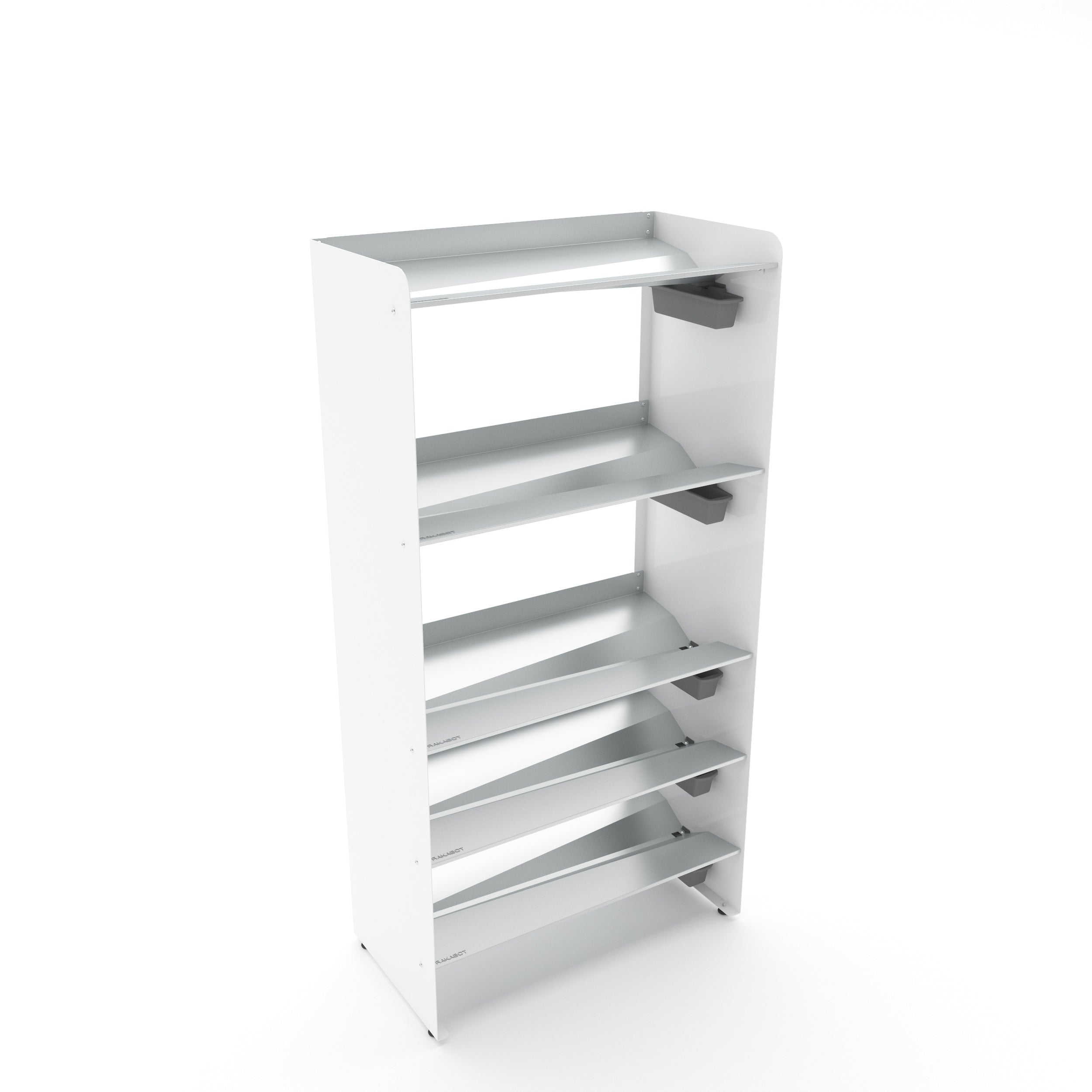Boot Rack 19" wide - Rustproof Channeling Water Into Containers 2 to 8 Shelves Rakabot Titan