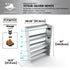 Commercial Boot Rack 38" wide - Rustproof Channeling Water Into Containers 2 to 8 Shelves Rakabot Titan