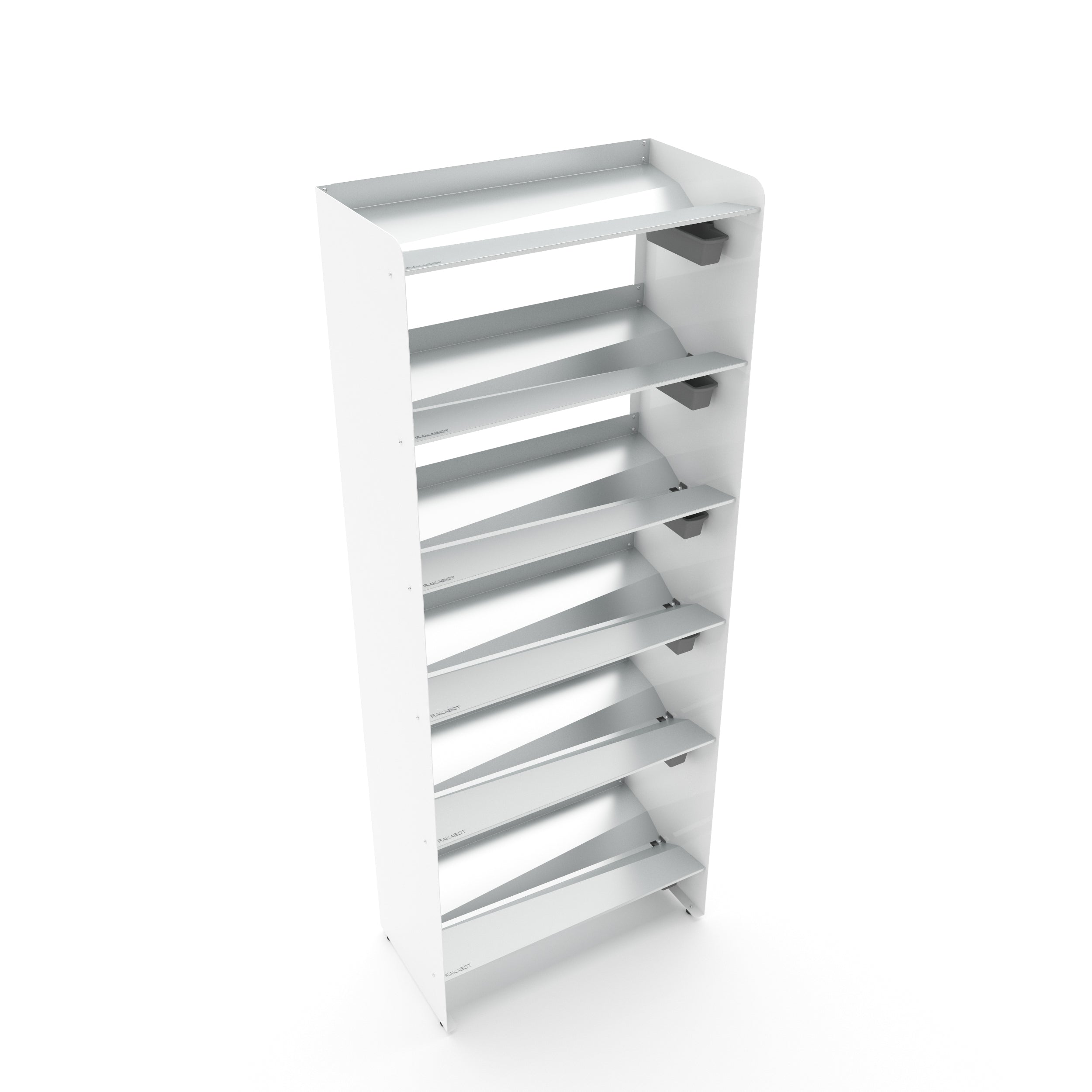 Boot Rack 19" wide - Rustproof Channeling Water Into Containers 2 to 8 Shelves Rakabot Titan