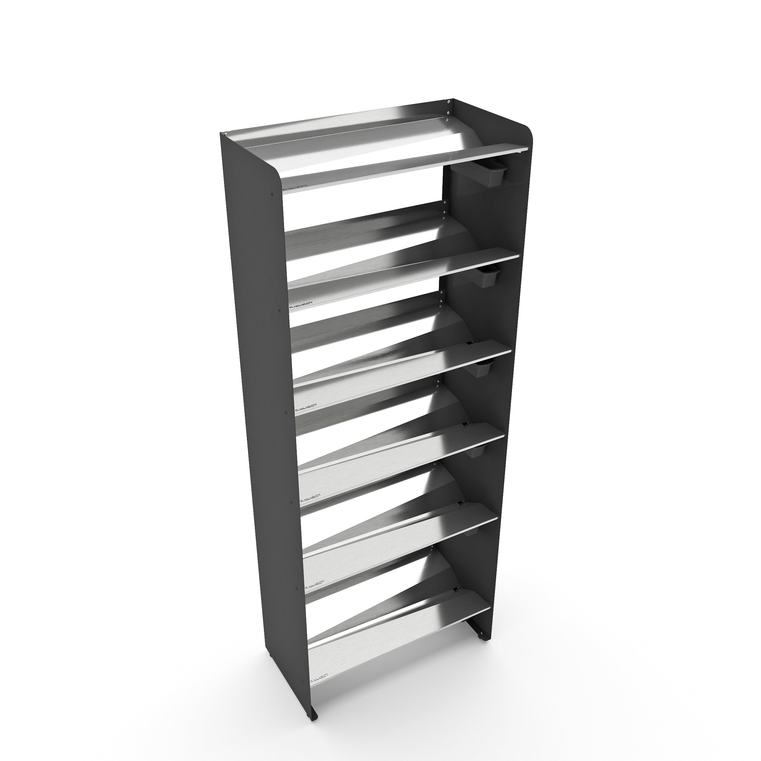 Boot Rack 19" wide - Rustproof Channeling Water Into Containers 2 to 8 Shelves Rakabot Titan