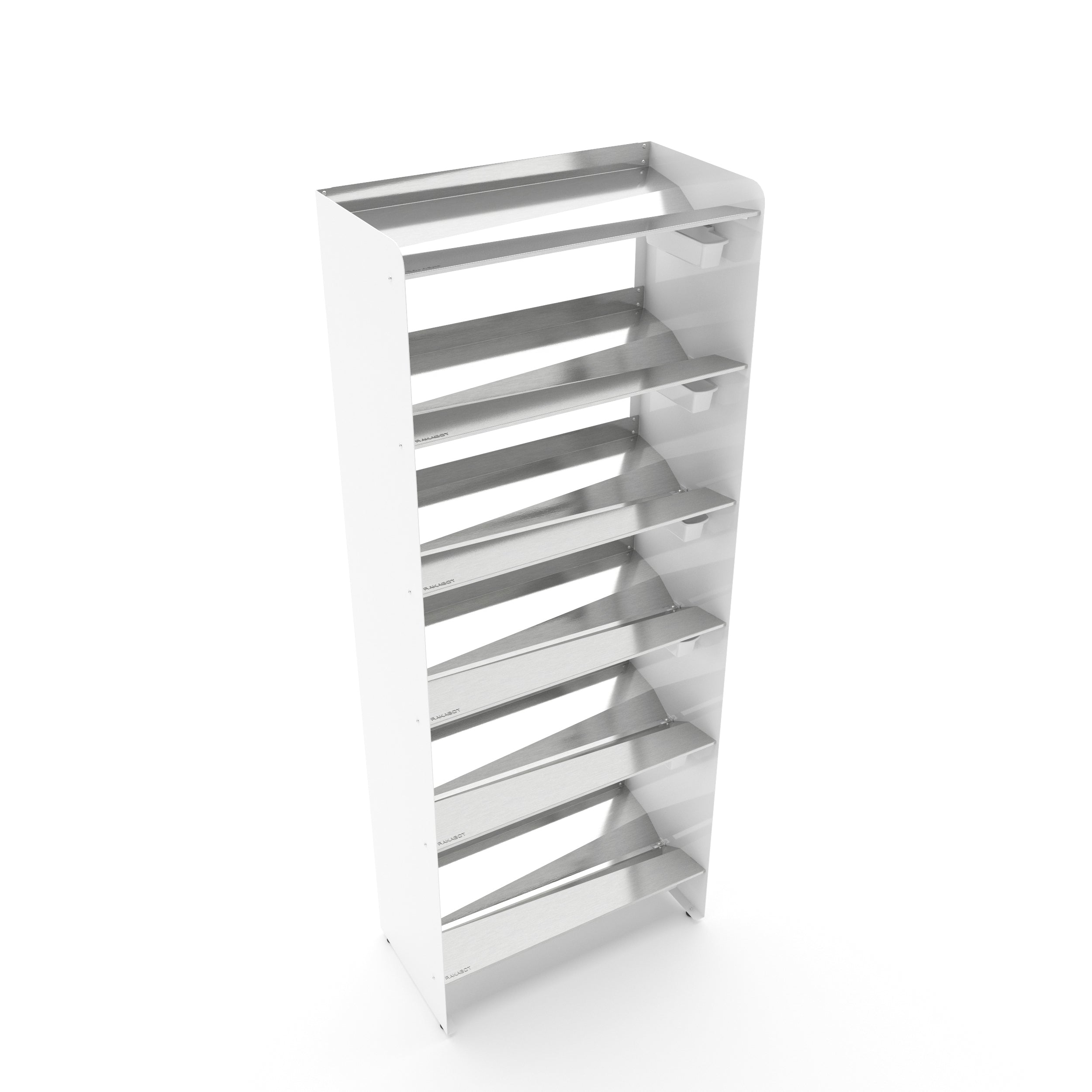 Boot Rack 19" wide - Rustproof Channeling Water Into Containers 2 to 8 Shelves Rakabot Titan