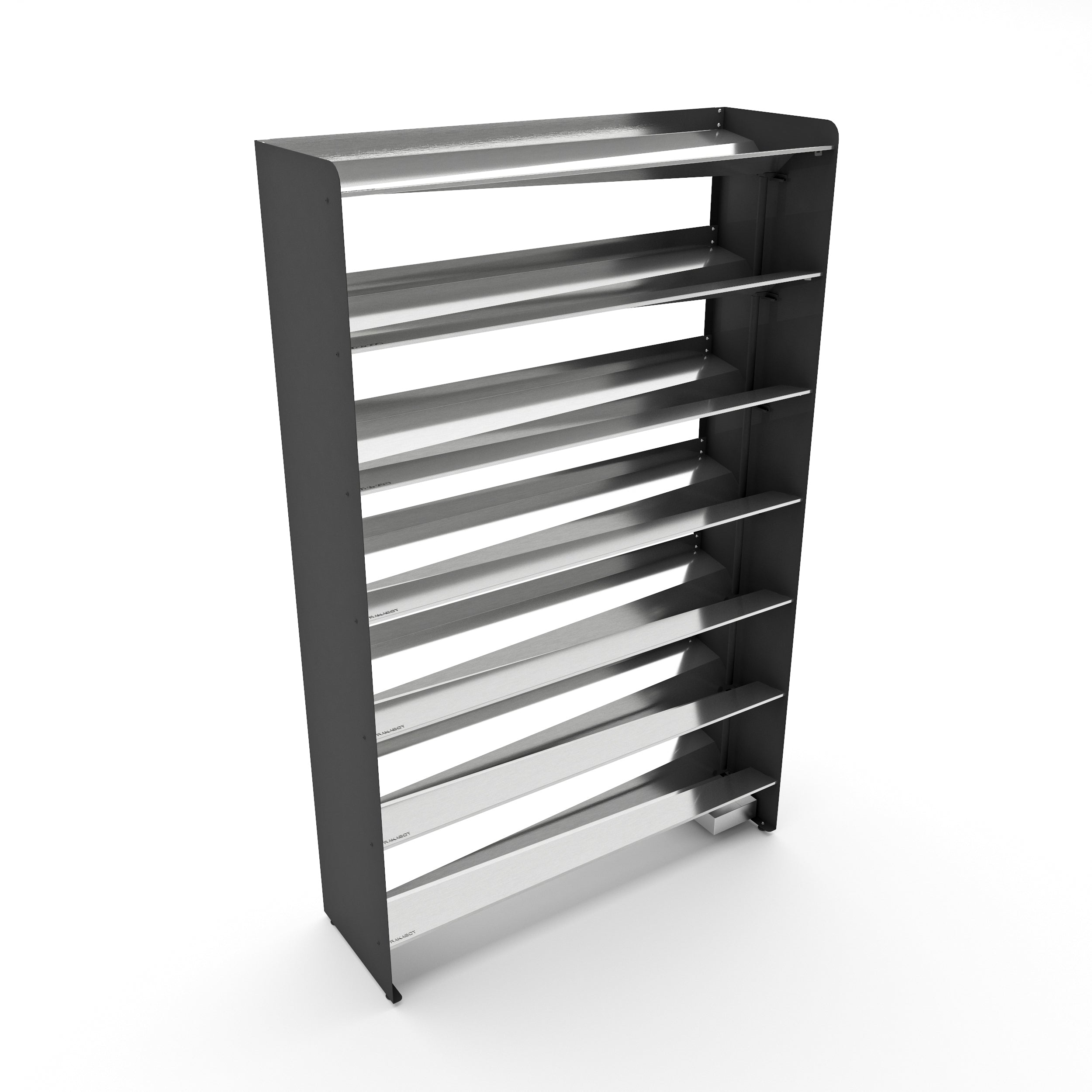 Boot Rack 38" wide - Rustproof Channeling Water Into Containers 2 to 8 Shelves Rakabot Titan