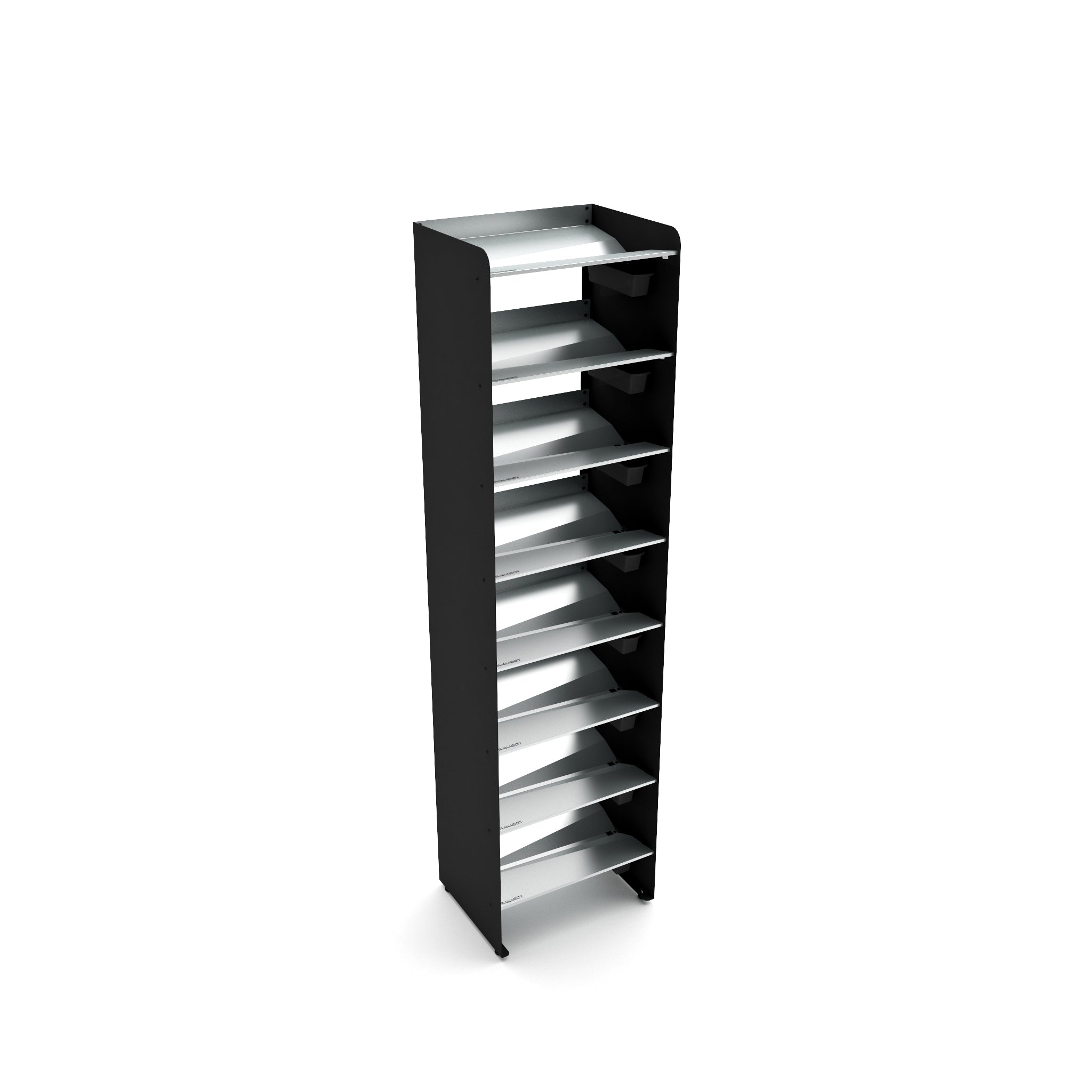 Boot Rack 19" wide - Rustproof Channeling Water Into Containers 2 to 8 Shelves Rakabot Titan