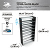 Étagère à bottes de 38 pouces de large - antirouille canalisant l'eau dans des récipients de 2 à 8 tablettes Rakabot Titan