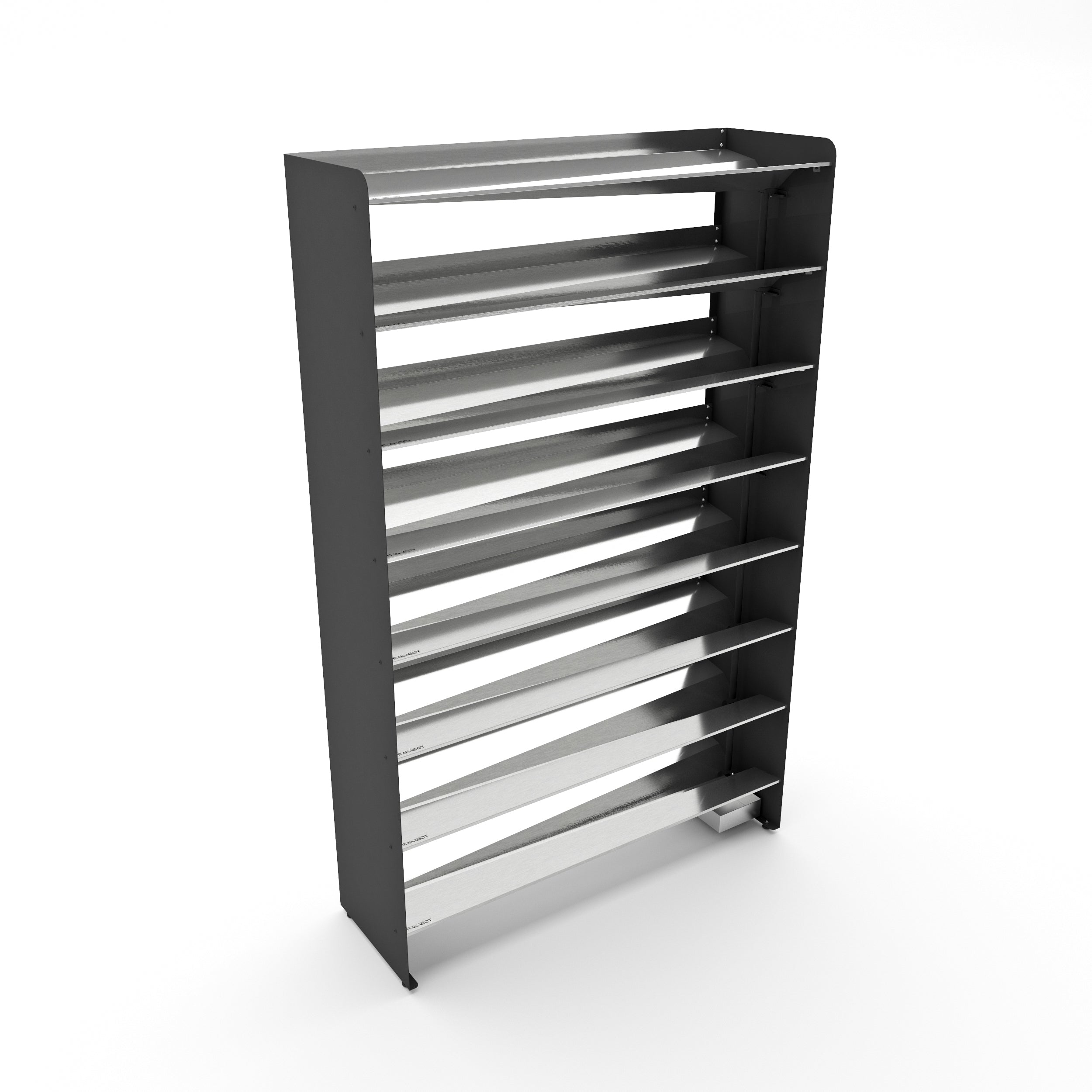 Boot Rack 38" wide - Rustproof Channeling Water Into Containers 2 to 8 Shelves Rakabot Titan