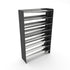 Boot Rack 38" wide - Rustproof Channeling Water Into Containers 2 to 8 Shelves Rakabot Titan