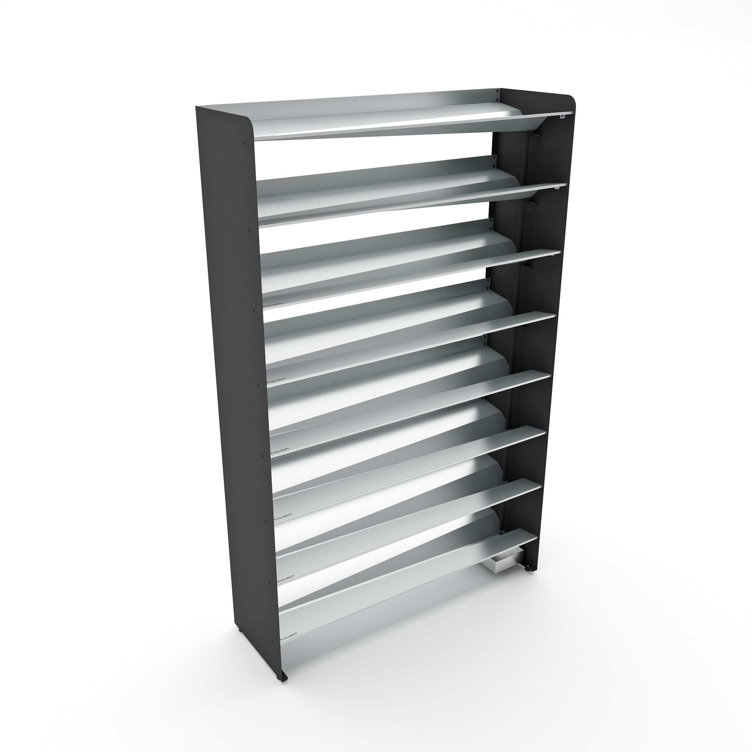 Boot Rack 38" wide - Rustproof Channeling Water Into Containers 2 to 8 Shelves Rakabot Titan