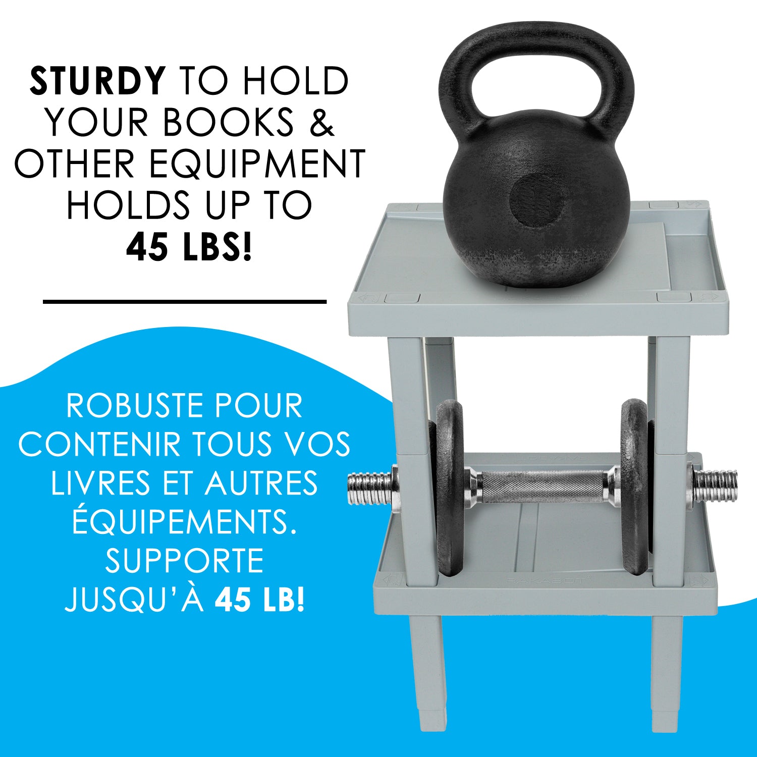 Étagère de casier pour rangement de bottes canalisant l'eau - Rakabot Locker1