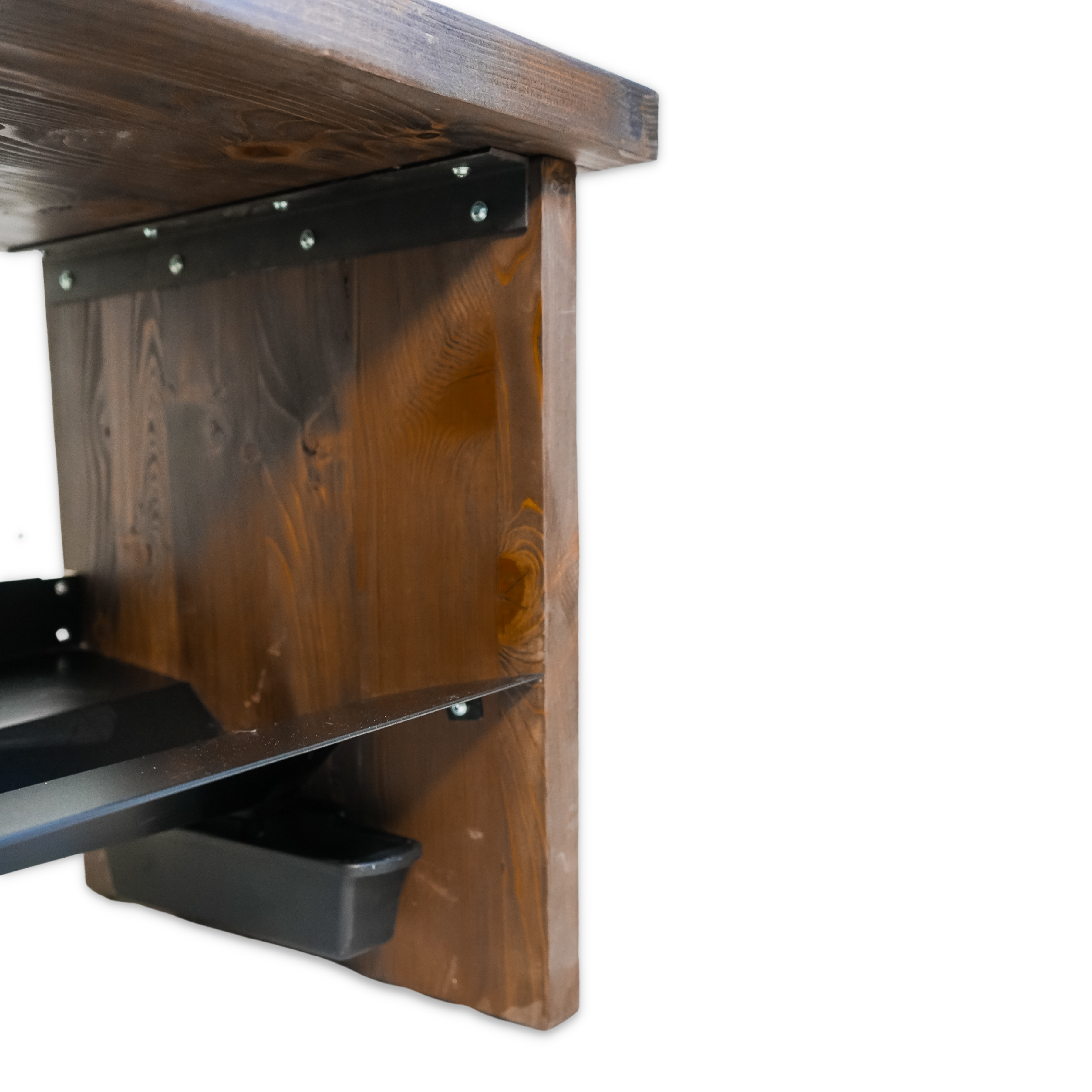Banc d'entrée avec étagère canalisant l'eau dans le récipient - Rakabot Noble