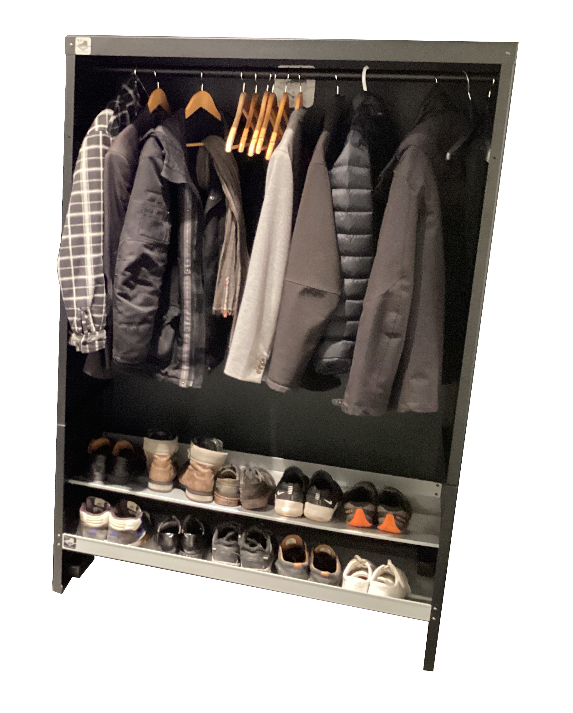FAST BUILT AND MOVEABLE MUDROOM - SHOE AND COAT STORAGE