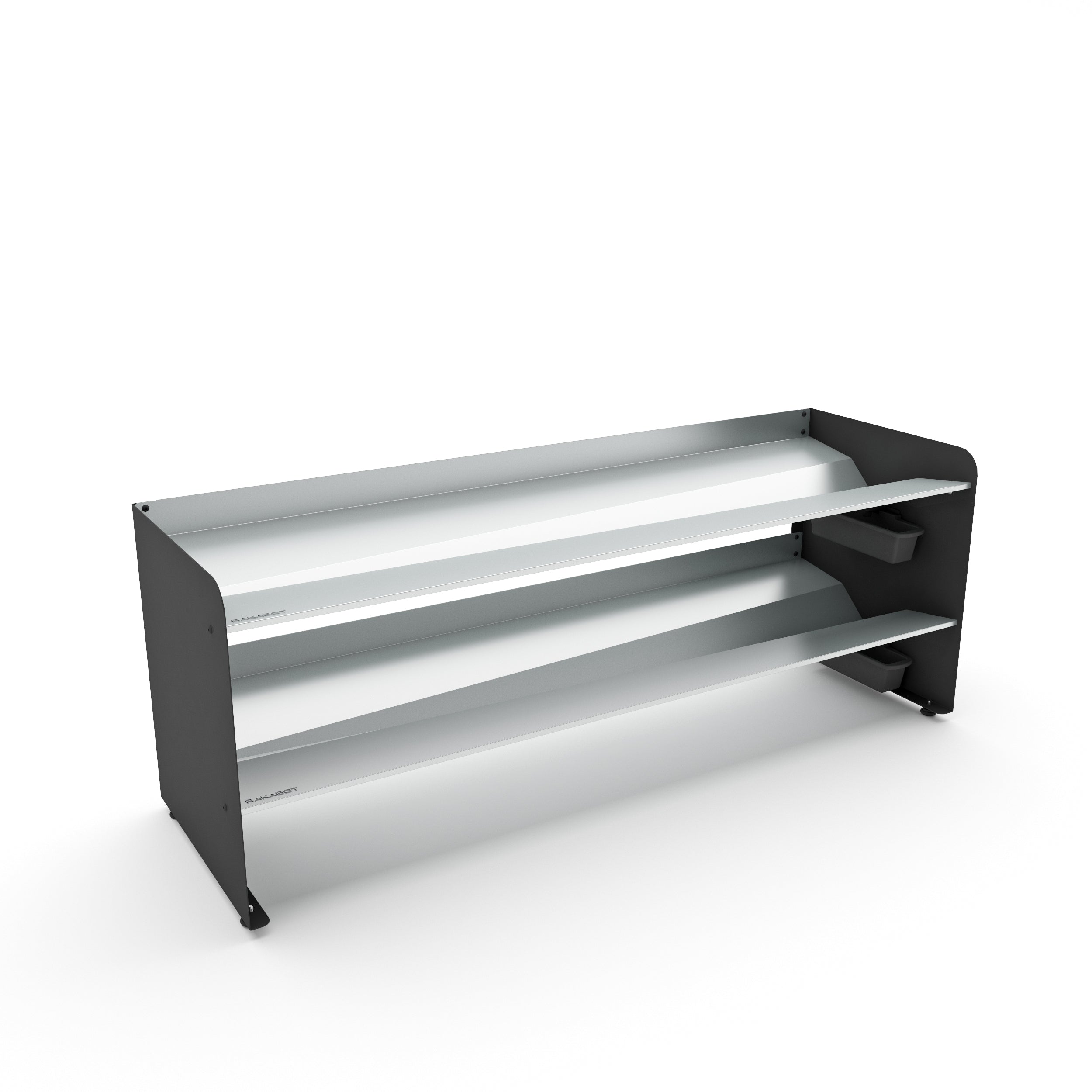 Boot Rack 38" wide - Rustproof Channeling Water Into Containers 2 to 8 Shelves Rakabot Titan