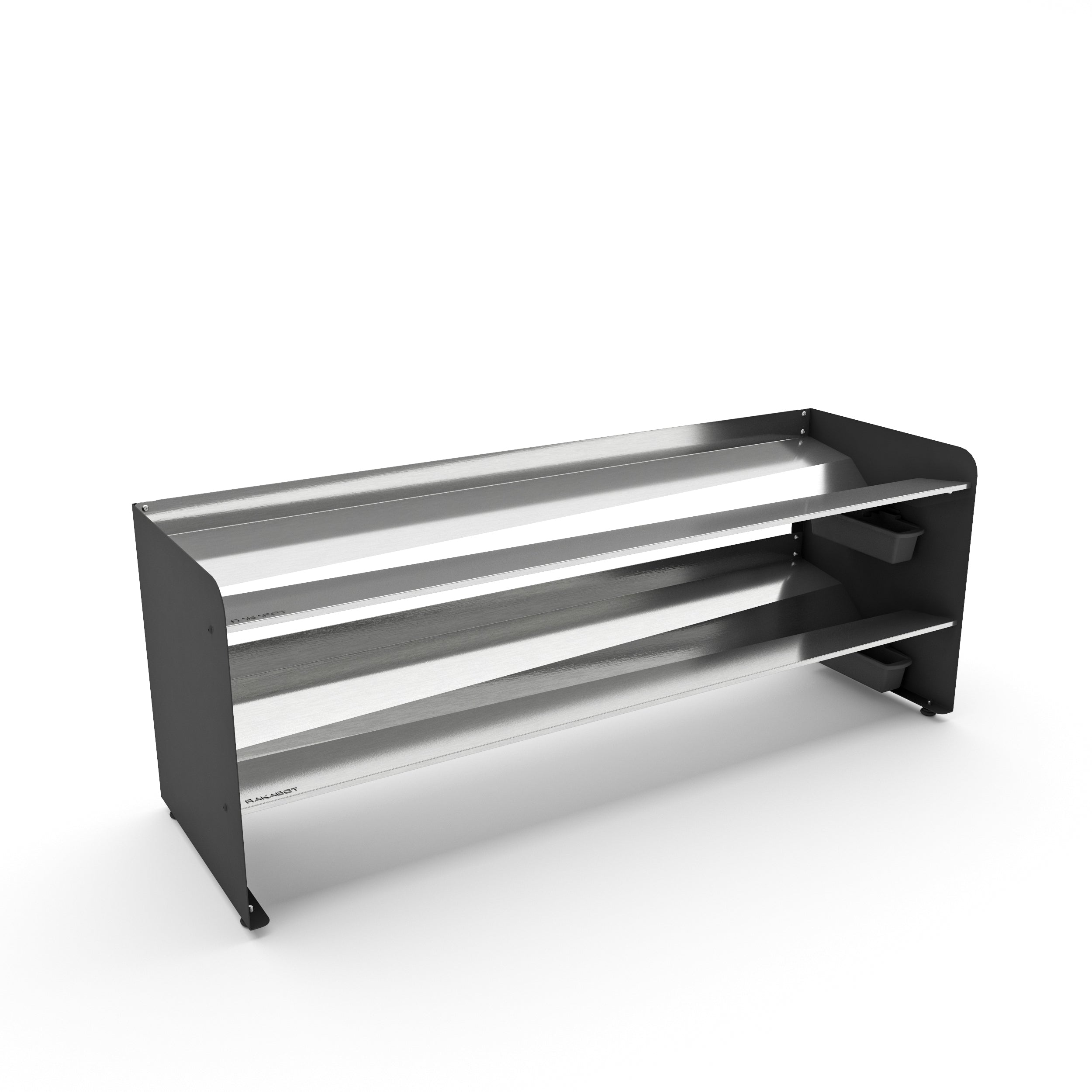 Boot Rack 38" wide - Rustproof Channeling Water Into Containers 2 to 8 Shelves Rakabot Titan