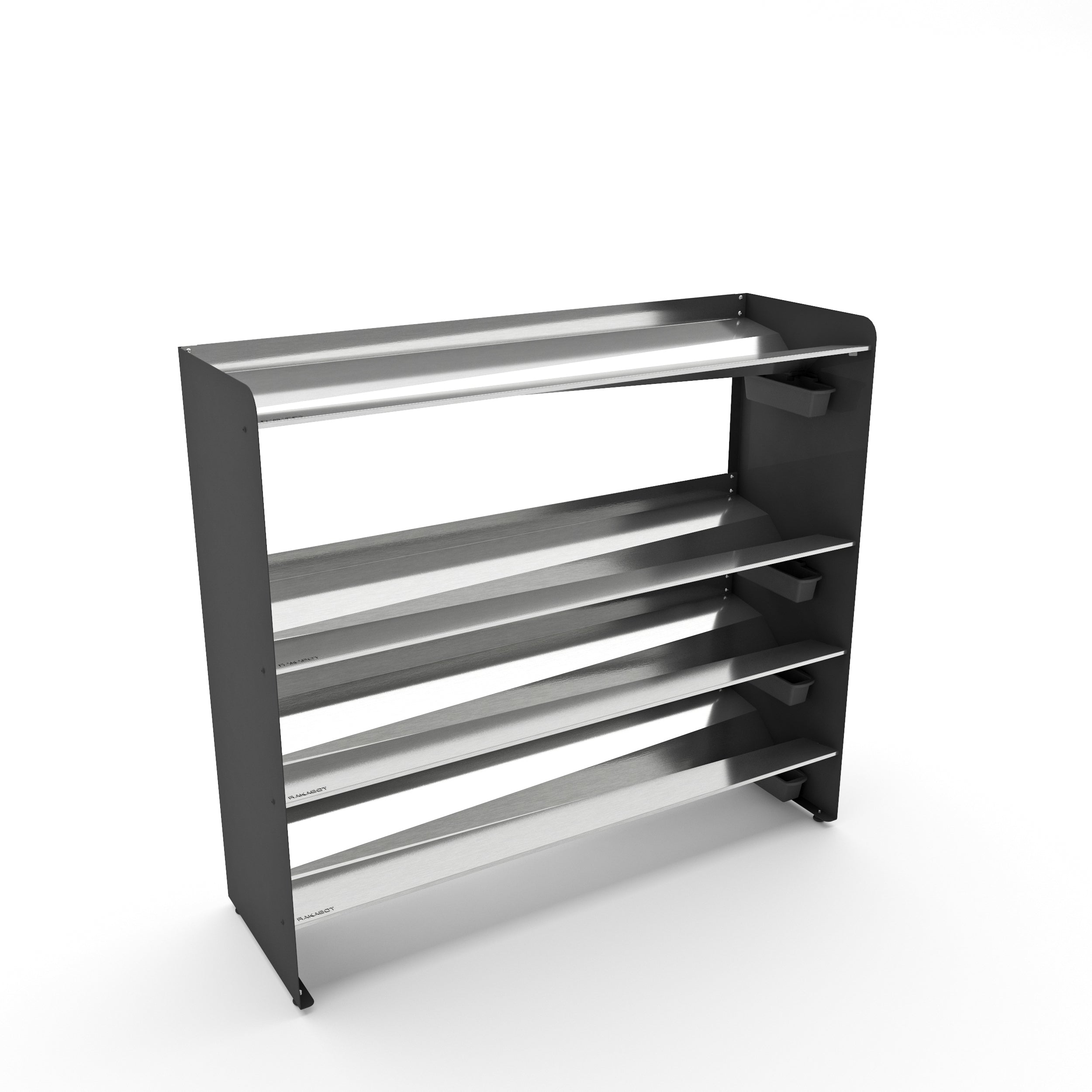 Boot Rack 38" wide - Rustproof Channeling Water Into Containers 2 to 8 Shelves Rakabot Titan