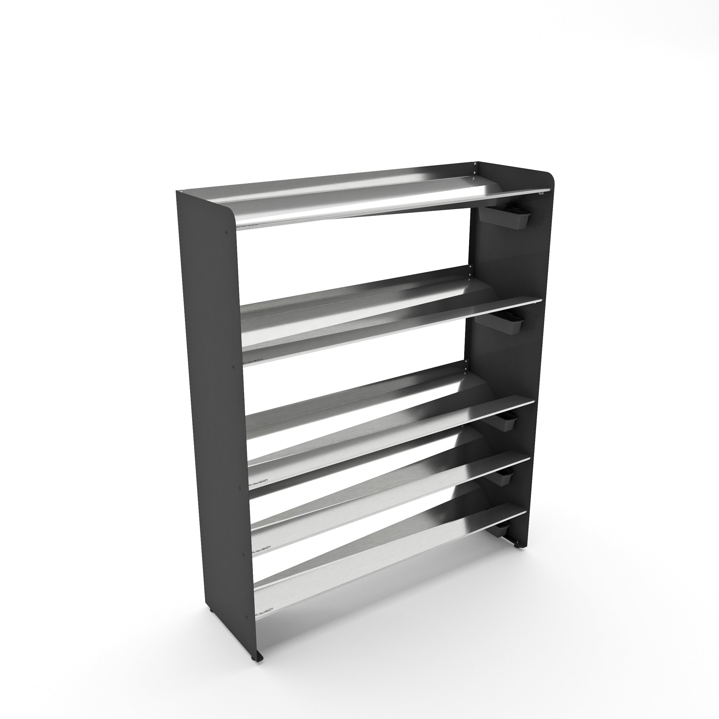 Boot Rack 38" wide - Rustproof Channeling Water Into Containers 2 to 8 Shelves Rakabot Titan