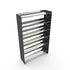 Boot Rack 38" wide - Rustproof Channeling Water Into Containers 2 to 8 Shelves Rakabot Titan